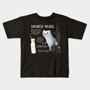 Animal Facts - Japanese Weasel Kids T-Shirt